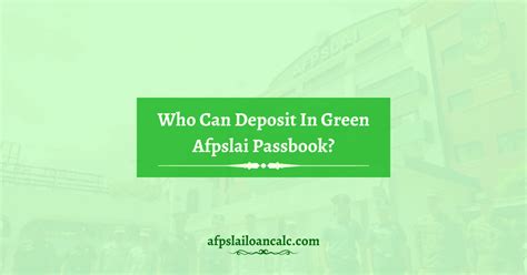 afpslai green passbook interest rate|Savings Deposit Remittance Account .